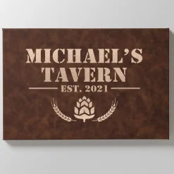 Tavern Established Leather Wall Art