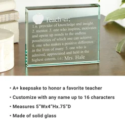 Teacher Glass Block