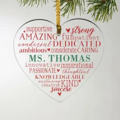 Teacher Heart Ornament