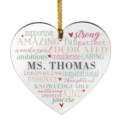 Teacher Heart Ornament