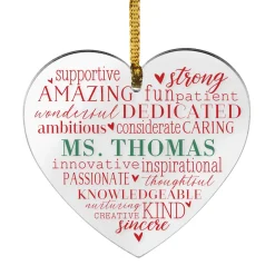 Teacher Heart Ornament