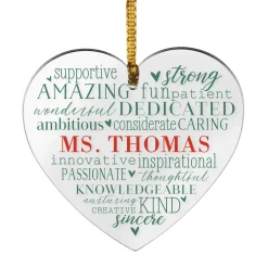Teacher Heart Ornament
