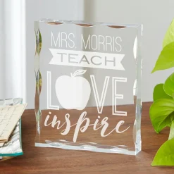 Teach, Love, Inspire Acrylic Block