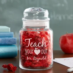 Teach Your Heart Out Glass Treat Jar