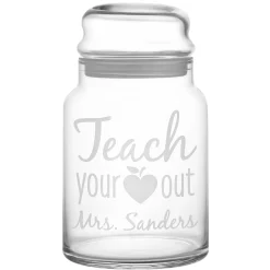 Teach Your Heart Out Glass Treat Jar