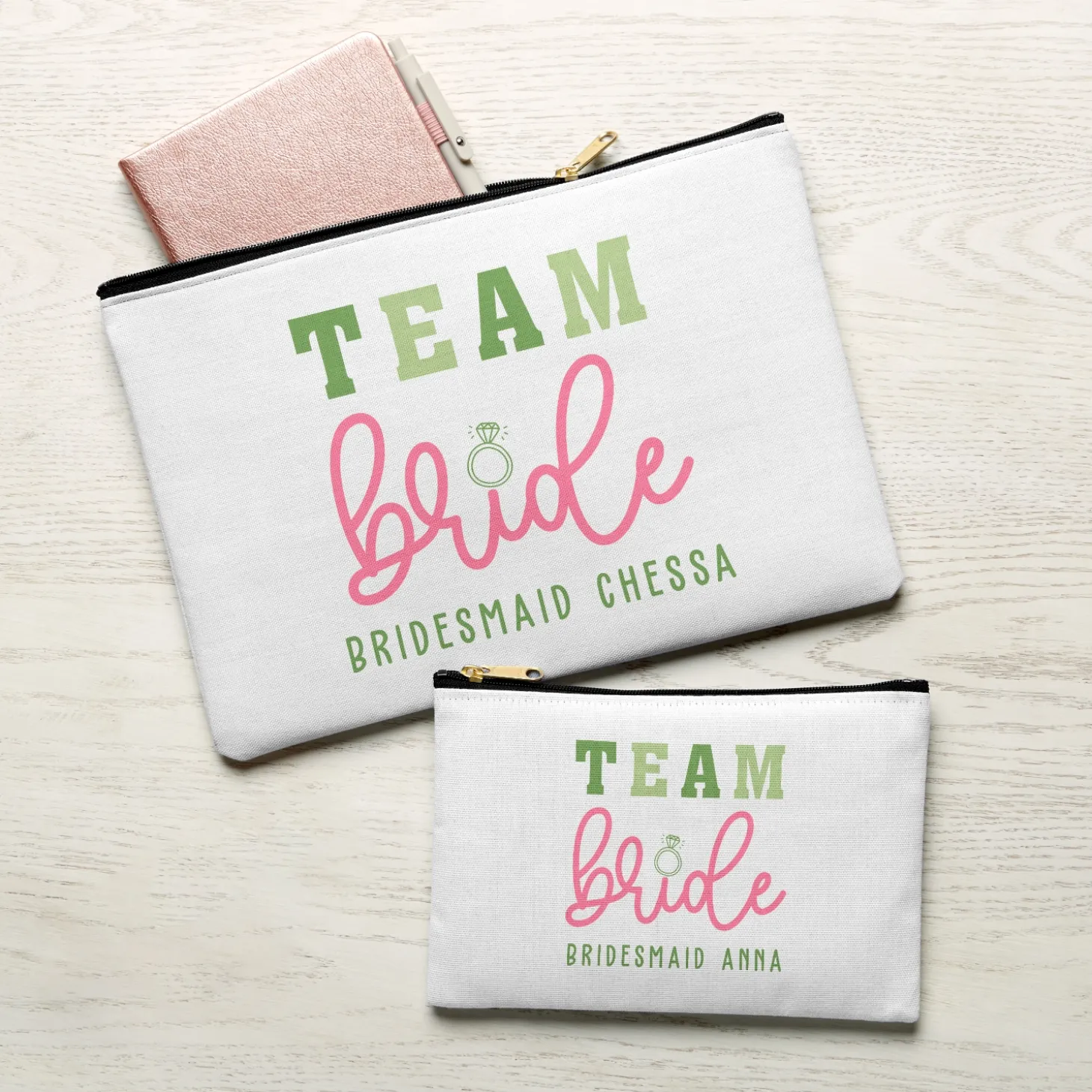 Team Bride Zipper Pouch