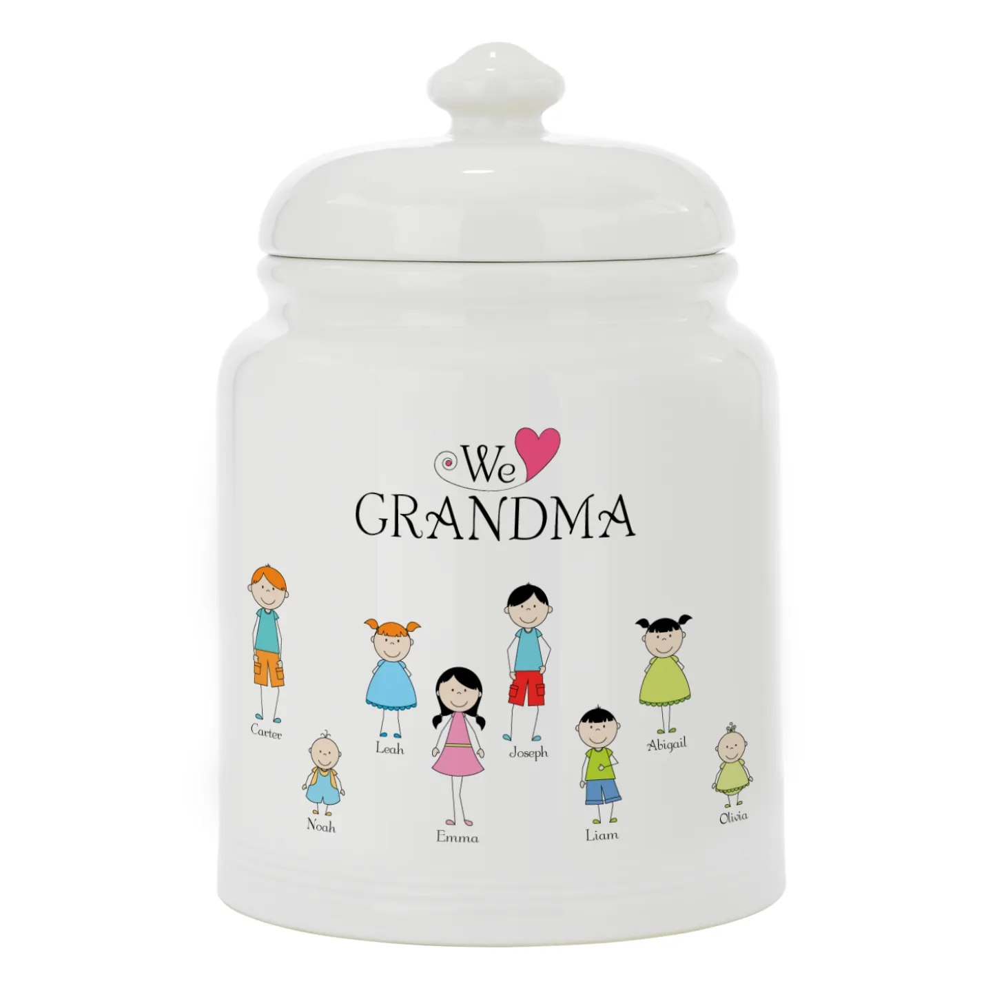 Tender Hearts Ceramic Treat Jar