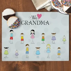 Tender Hearts Glass Cutting Board