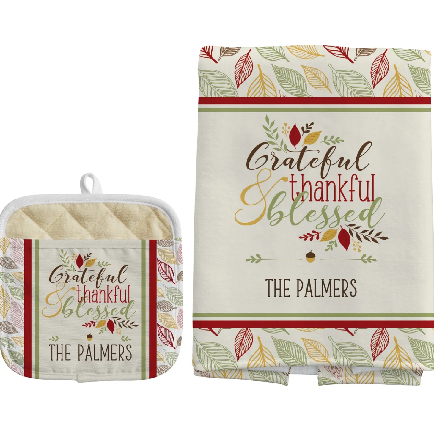 Thankful & Blessed Pot Holder