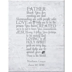 Thank You for Creating Me Cross Canvas