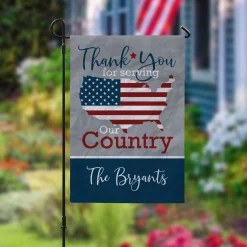 Thank You Patriotic Garden Flag