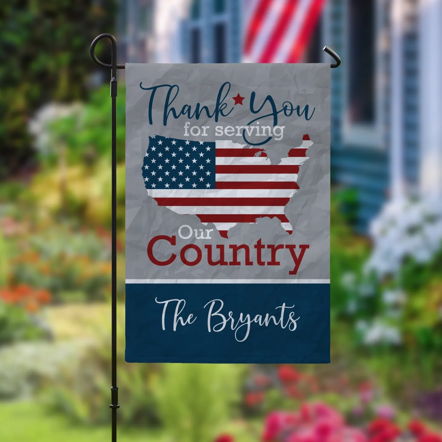 Thank You Patriotic Garden Flag