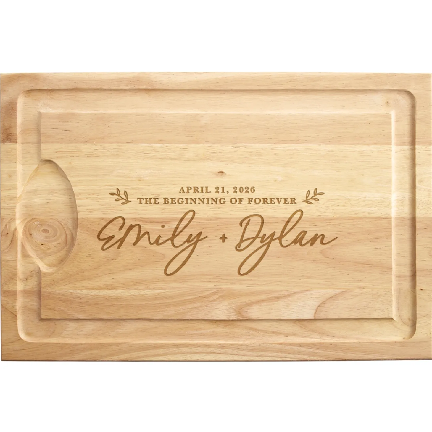 The Beginning of Forever Maple Wood Cutting Board