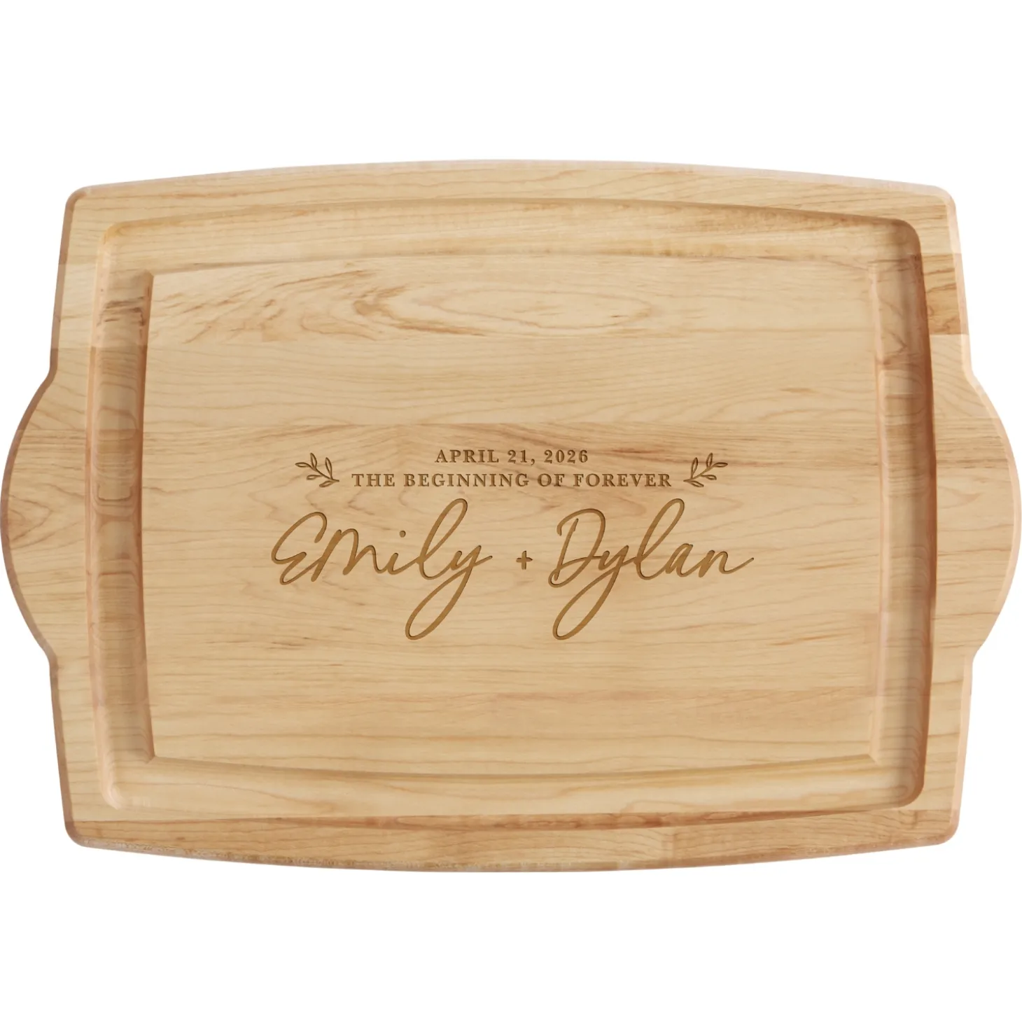 The Beginning of Forever Maple Wood Cutting Board
