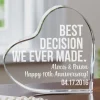 The Best Decision Anniversary Acrylic Heart