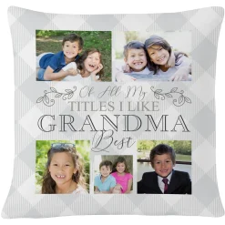 The Best Grandparents Photo Pillow