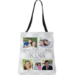 The Best Grandparents Photo Tote