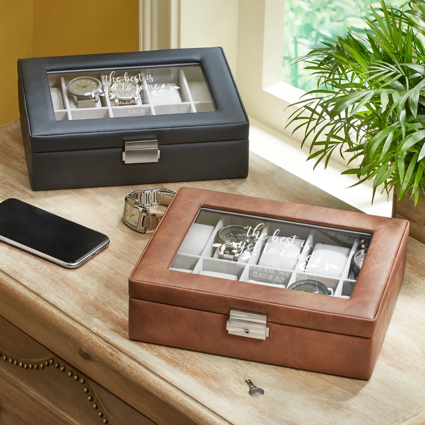 The Best Is Yet To Come Leather Watch Box
