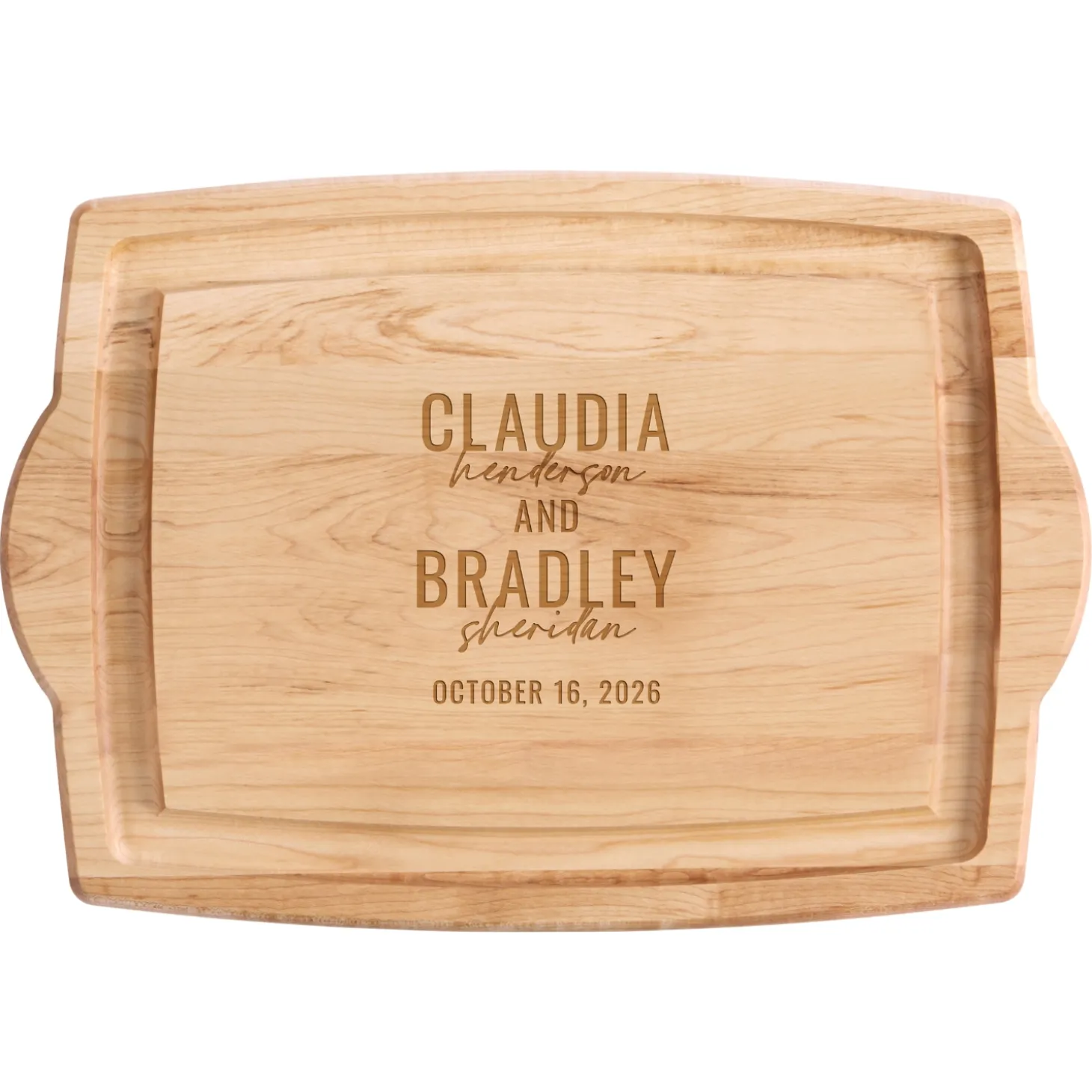 The Day We Became One Maple Wood Cutting Board