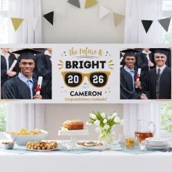 The Future is Bright Photo Graduation Banner
