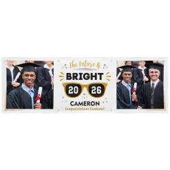 The Future is Bright Photo Graduation Banner