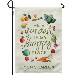 The Garden is My Happy Place Garden Flag