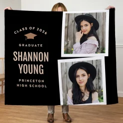 The Graduate's Journey Graduation Photo Blanket