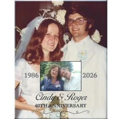Then & Now Photo Anniversary Canvas