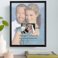 Then & Now Photo Anniversary Canvas