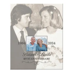 Then & Now Photo Anniversary Canvas