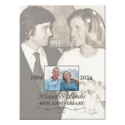 Then & Now Photo Anniversary Canvas