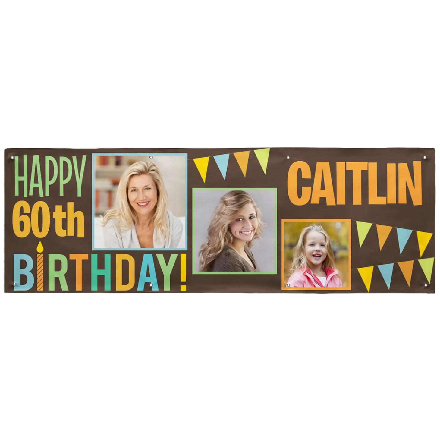 Then & Now Photo Birthday Banner