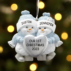 The Original Snow Buddies™ Couple Ornament