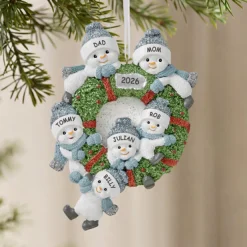 The Original Snow Buddies™ Family Wreath Ornament