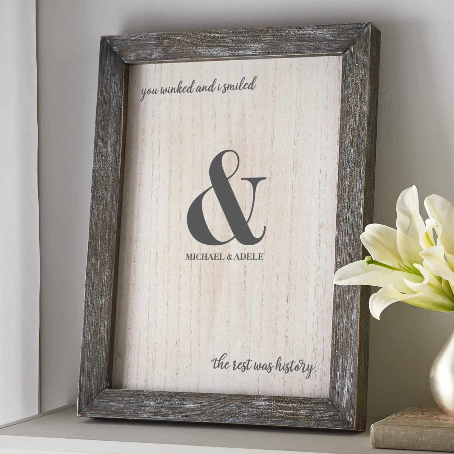 The Rest Was History Barnwood Framed Art