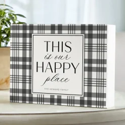 This Is Our Happy Place Wood Block