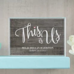This is Us Wedding Glass Block