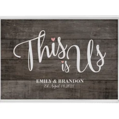 This is Us Wedding Glass Block
