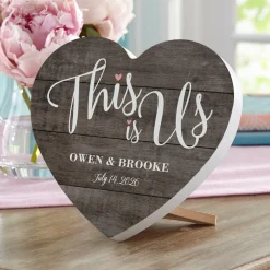 This is Us Wedding Wood Heart