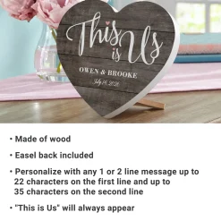 This is Us Wedding Wood Heart