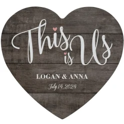 This is Us Wedding Wood Heart