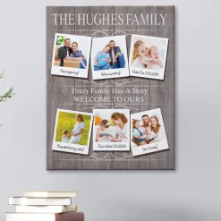 Through The Years Family Photo Canvas