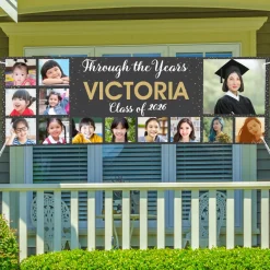 Through The Years Graduation Photo Banner