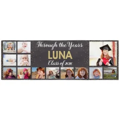 Through The Years Graduation Photo Banner