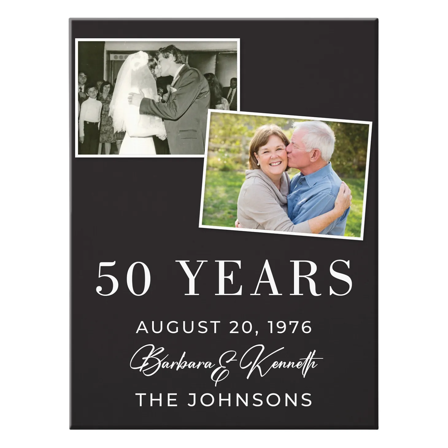 Through The Years Photo Anniversary Canvas