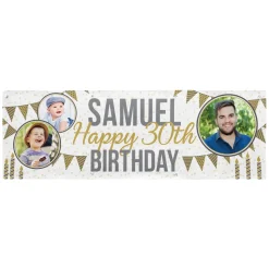 Through the Years Photo Birthday Banner