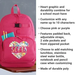 Tie Dye Name Pink Backpack Collection