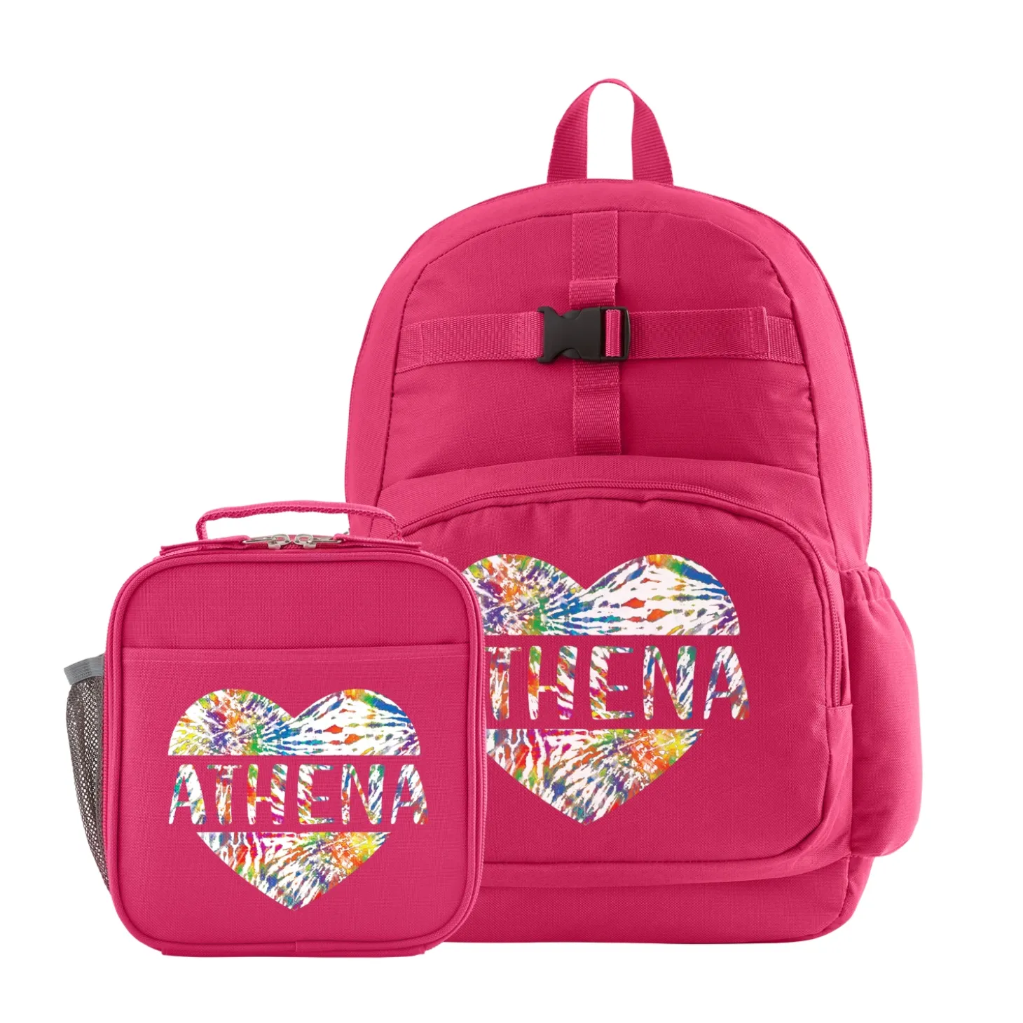 Tie Dye Name Pink Backpack Collection