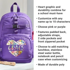 Tie Dye Name Purple Backpack Collection