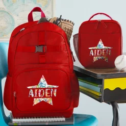 Tie Dye Name Red Backpack Collection